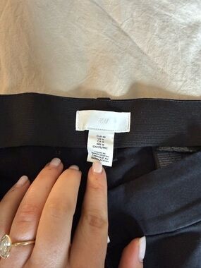 H&M Black Work Pants with Elastic Waistband